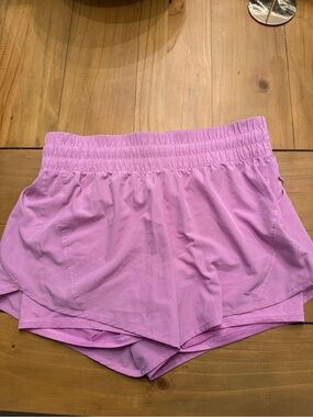 Avia Pink Lilac Double-Layer Athletic Shorts